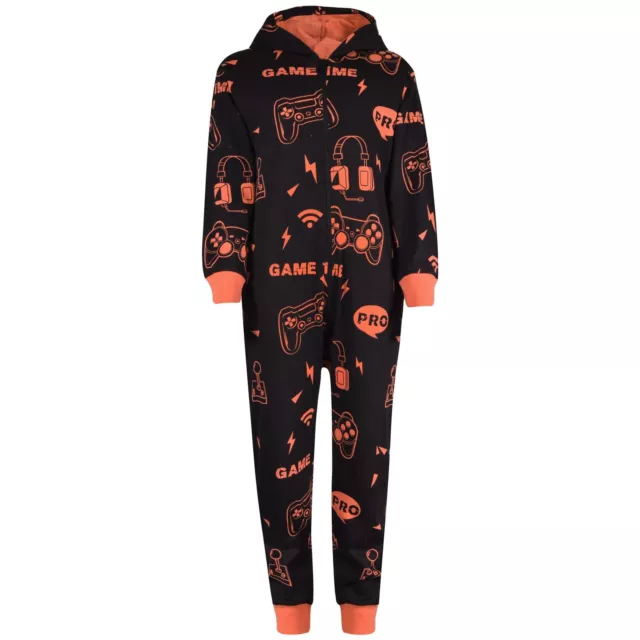 Kids Girls Boys A2Z Onesie One Piece Pyjamas Sleepsuit Game Time Costume for