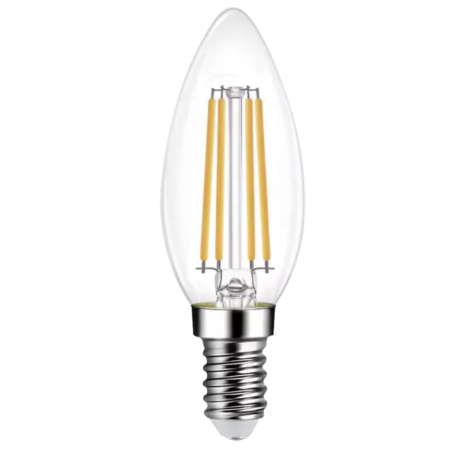 Ampoule LED E14 flamme Filament Polaris ambré 2,5W 2200K