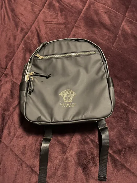 Versace Parfum Backpack - Black w/ Gold Contrast.