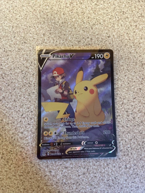 Pokemon Lost Origin Trainer Gallery Pikachu V TG16/TG30 Rare Full Art NM/M