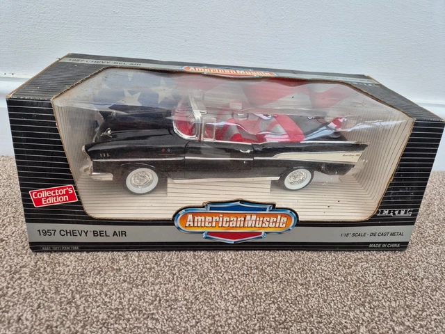 D58 ERTL 7490 Chevy Bel Air 1957 Bleu American Muscle 1:18 E