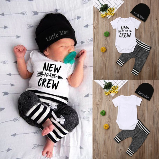 Pantaloni Romper Neonato Bambino Bambino Piccolo Uomo Maniche Corta Cappello Abbigliamento