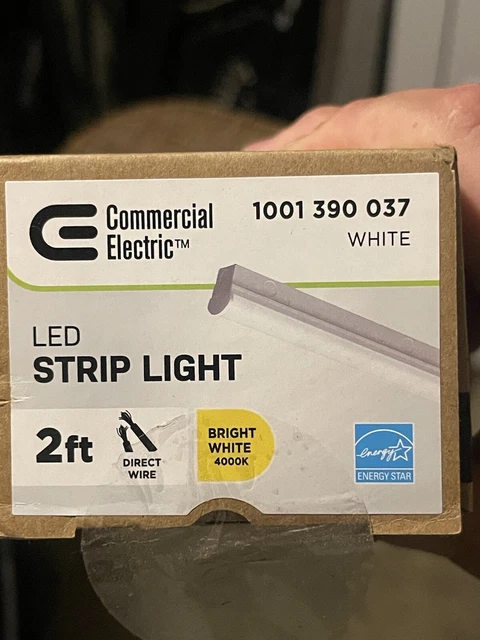 COMMERCIAL ELECTRIC 2 ft LED Workshop Ceiling Strip Light 4000K 1800 Lumen 24 in
