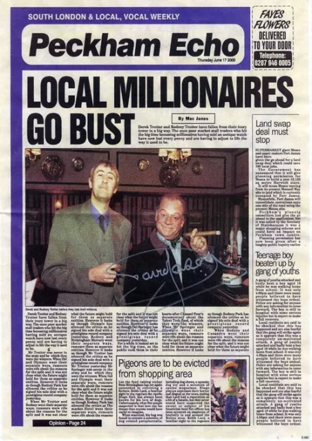 Only Fools and Horses Peckham Echo Front Page Poster Hand Signed by David Jason