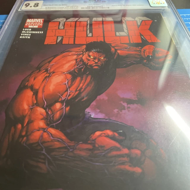 Hulk #1 2008 Cgc 9.8 Nm/Mt 1St App Red Hulk Wizard World Exclusive Variant🔥 Mcu