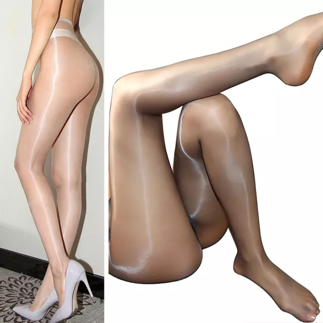 1D Women Ultra Thin Sexy Sheer Oil Shiny Glossy Pantyhose Nylon Tights Stockings