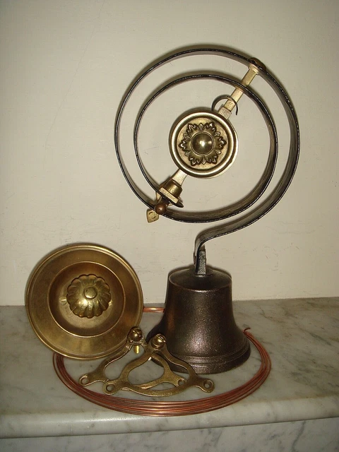 Victorian Door Bell,Servants Bell.Pull & Cranks,Antique Visitors Bell.