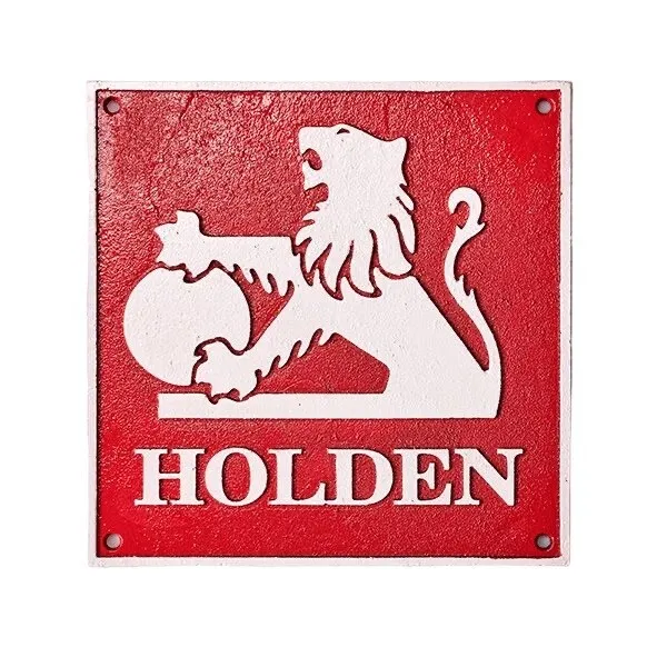 Holden 75 Logo Cast Iron Sign 24cm - Man Cave Car Wall Plaque - Licensed