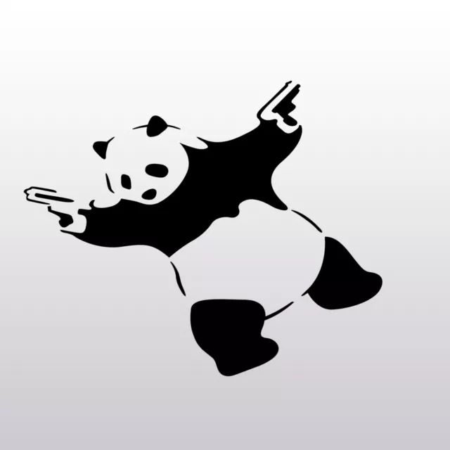 Banksy Panda Art Decal Sticker For Car Van Bumper/Window Camper Caravan 4x4