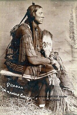 1890 Comanche Chief Quanah Parker PHOTO Native American Indian Warrior
