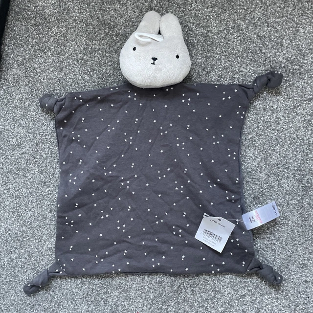 ASDA GREY comforter blanket stars grey bunny rabbit comfort baby