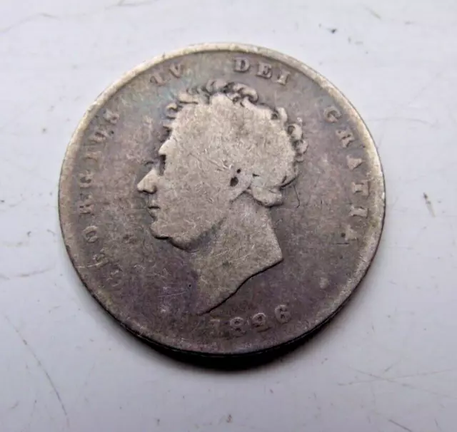 1826 King George Iv Silver Shilling Coin Great Britain For Grade See Pictures