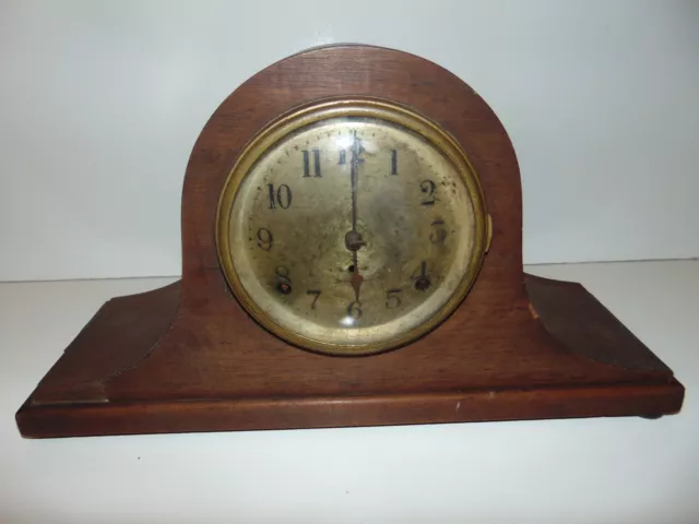 Antique Seth Thomas ? Brown Mantle Clock RARE 17" X 9.5" Old VINTAGE **  Rare *