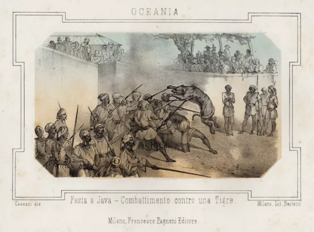 Indonesien Java Original Lithografie Bertotti 1850