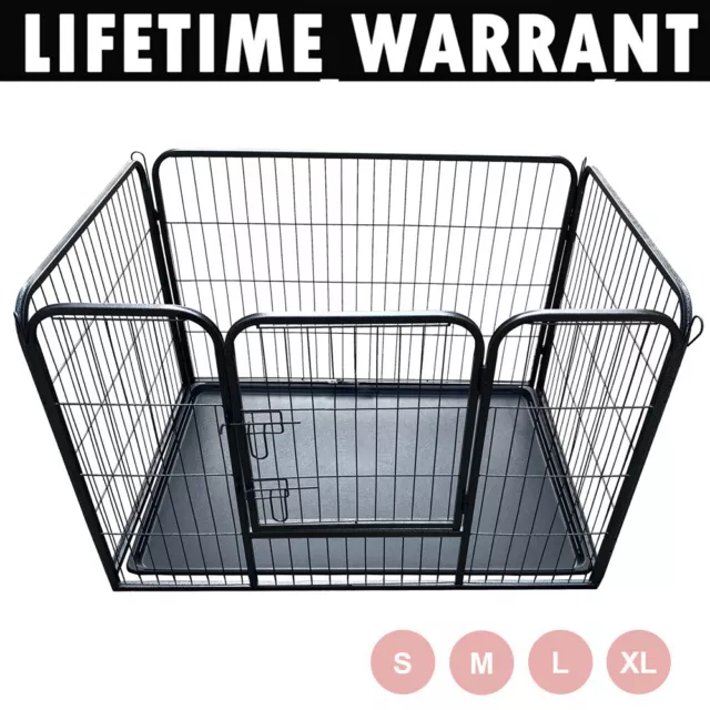 Heavy Duty Dog Puppy Cage Pet Playpen Whelping Box Run Enclosure Floor AAA