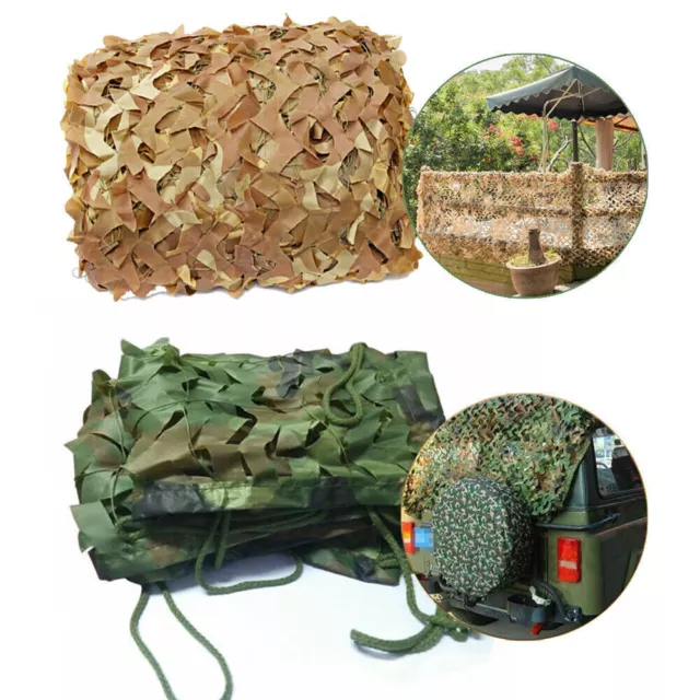 Military Camouflage Netting Hunting Camo Camping Army Net Woodland Desert Leaves