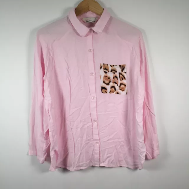 Peter alexander womens pyjama button up shirt size XS pink long sleeve  148.34
