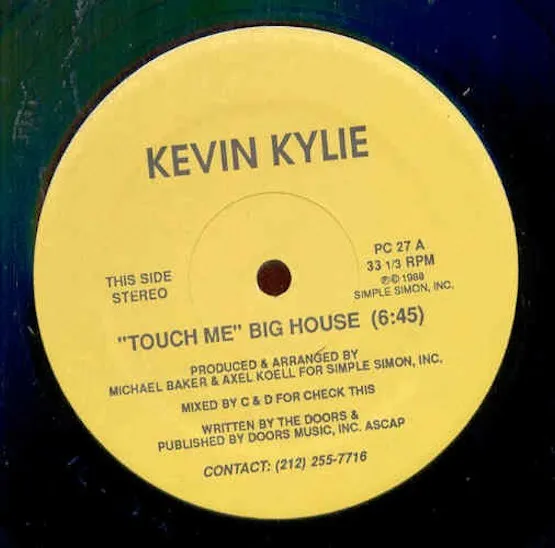Kevin Kylie- Touch Me 1988 PC-27 Vinyl 12'' Vintage