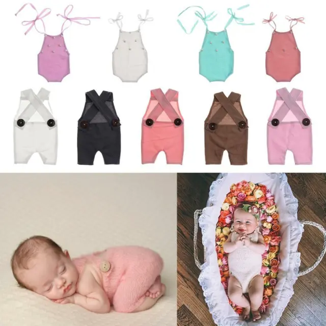 Prettyia Newborn Baby Girl Boy Knit Photo Outfits Photography Props Rompers