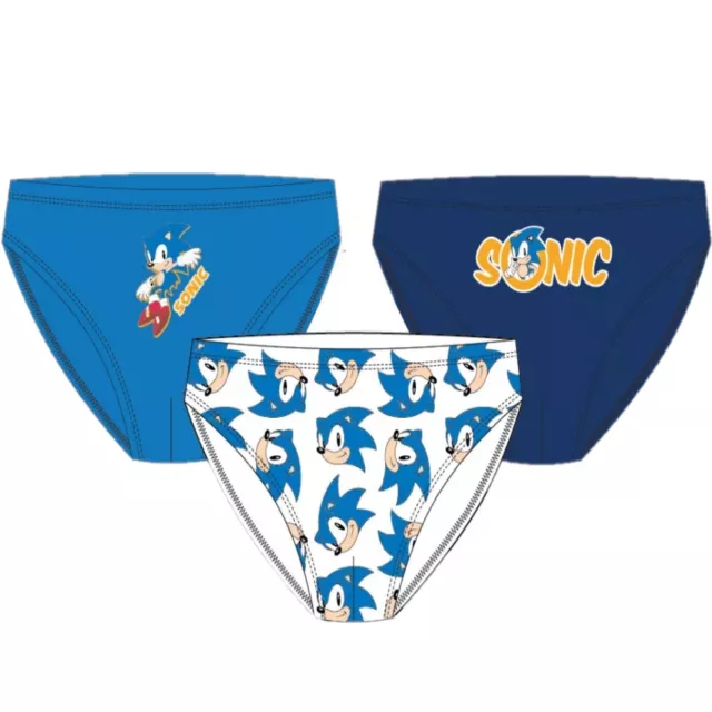 BOYS KIDS 3 Pack Sonic the Hedgehog Cotton Briefs Knickers Underwear Pants  4-9y £6.99 - PicClick UK