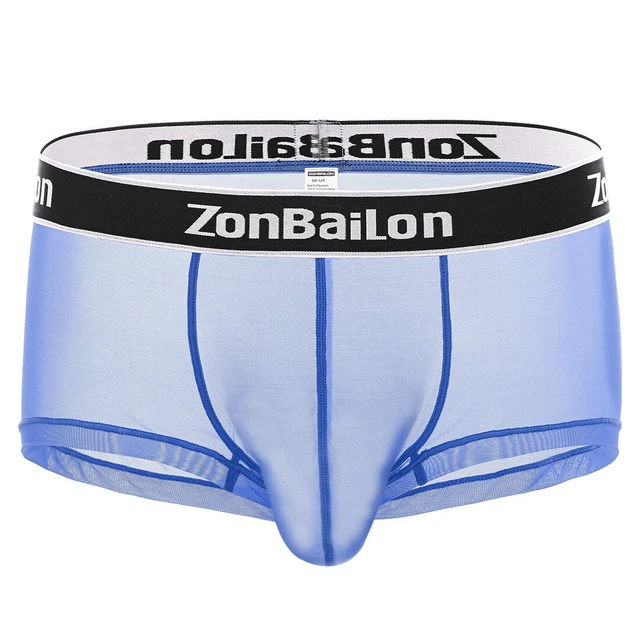 MENS BOXER BRIEFS Bulge Enhancement Pack Seethrough Underwear US M3XL