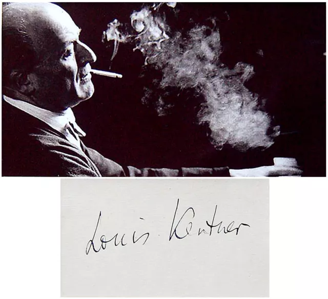 Pianist LOUIS KENTNER Hand SIGNED AUTOGRAPH + PHOTO + DECORATIVE MAT Jewish