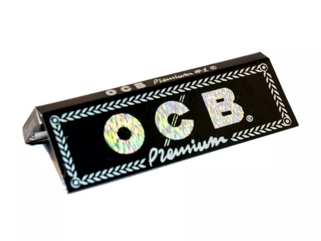 1 OCB Premium Black Ultra Thin Rolling Papers Regular Size Cigarette Roll Paper