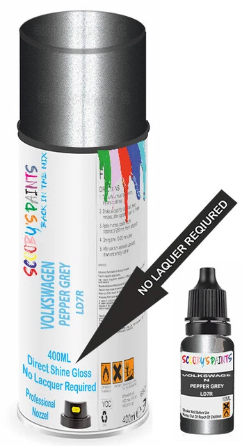 VW Pepper Grey LD7R Lot De Bombes De Peinture De Voiture 400 Ml