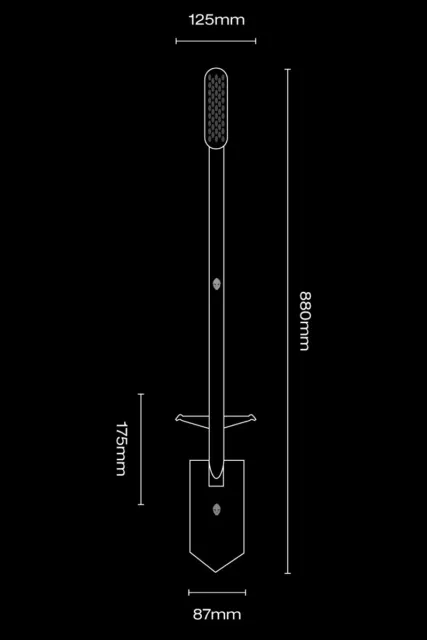 Black Ada Pala Ferro Invader Extended Nera Attrezzo Da Scavo Metal Detector 3