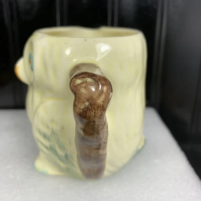 Keele Street Pottery Owl Creamer Vintage Yellow KSP Pottery Owl 3 1/2" 3
