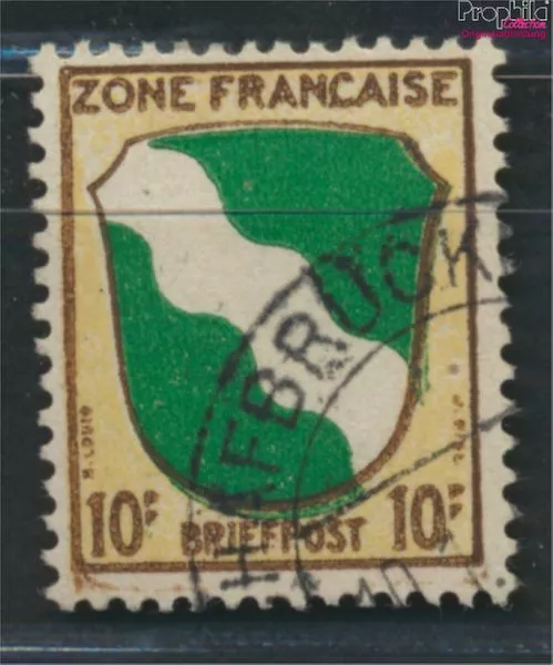 Briefmarken Franz. Zone-Gem. Ausg. 1945 Mi 5 geprüft gestempelt(9687983