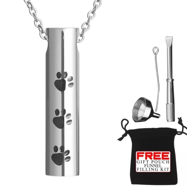 Urn Necklace Cremation Bijoux Coeur Pendent Locket Pour Ashes Pet Dog Memorial