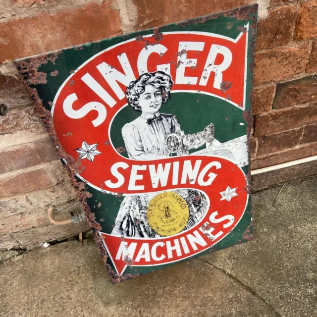 Genuine Singer Sewing Machine S - Metal  Sign