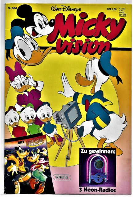 Micky Vision Ehapa Nr. 9/1988 Komplett mit Pep Poster aus Sammlung  Zustand 1