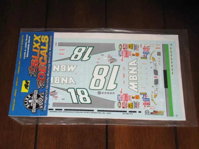 Slixx NASCAR 1675 18 MBNA Bank Mike McLaughlin Pontiac Waterslide Decals 1/24