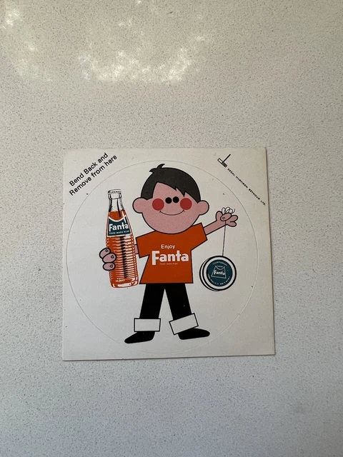 YoYo Genuine Russell Coke Fanta 1976 Yo Yo Coca-Cola Yo-Yo Sticker Vintage