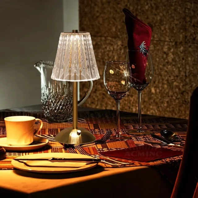 lampada da tavolo led ricaricabile scrivania lavoro comodino touch pub hotel