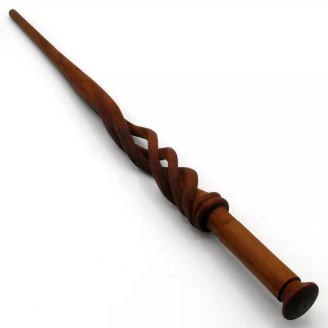 15" Hand Carved Albus Dumbledore Mahogany Wood Magic Wand Wizard Witch w/FreeBag