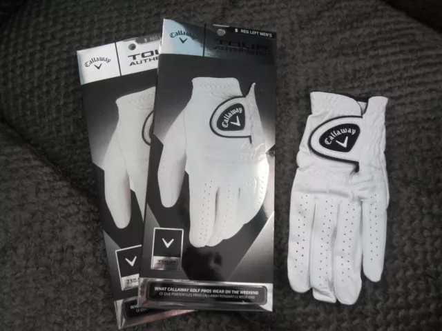 New Callaway Tour Golf Gloves 2 Size Small Mens Gloves