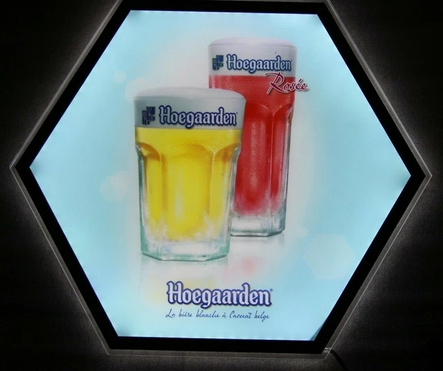 PANNEAU PUB BIÈRE BLANCHE HOEGAARDEN LED ENSEIGNE BAR CAFE LUMINEUSE NEON LAMPE | Rakuten