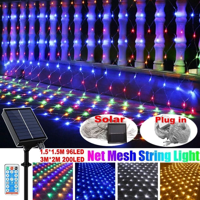 LED Fairy String Net Mesh Curtain Light Xmas Waterproof Outdoor Home Party Decor