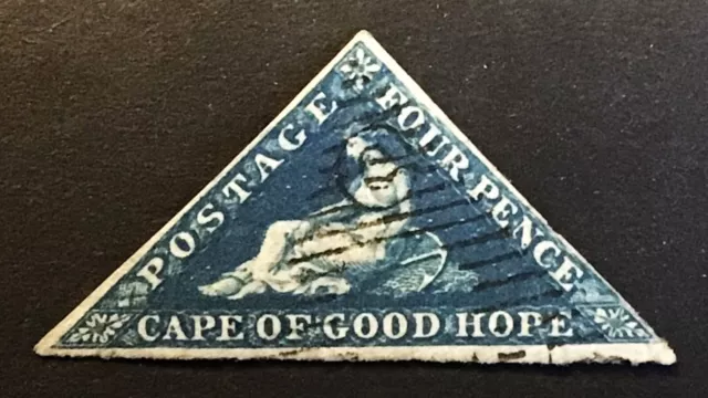 CAPE OF GOOD HOPE fine early used 4d. triangle unchecked