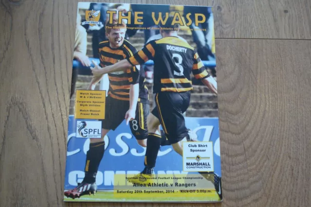 Alloa Athletic V Rangers                                                 20/9/14