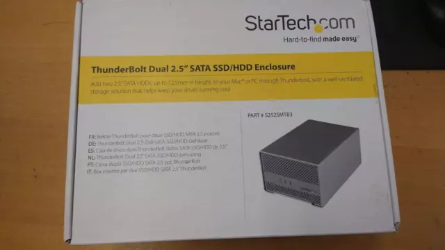 StarTech Thunderbolt Hard Drive Enclosure with Thunderbolt Cable, Silver StarTech Thunderbolt Hard Drive Enclosure with Thunderbolt Cable, Silver