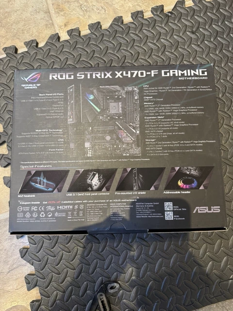 ASUS ROG STRIX X470-F Gaming Socket AMD AM4 ATX Motherboard £104.70 ...