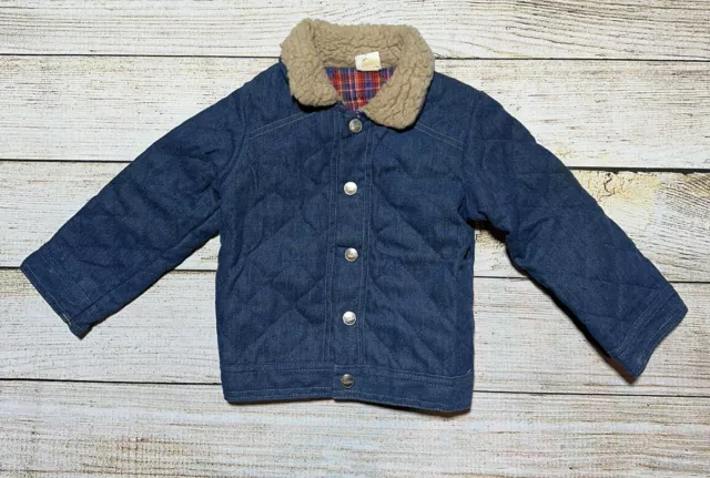 Carters Vintage Denim Blue Jacket Trucker Toddler Size 3T USA made