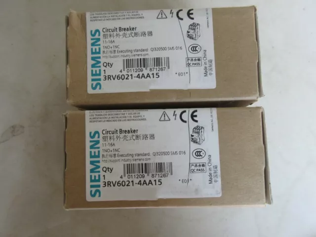 1PC New Siemens 3RV6021-4AA15 Circuit Breaker In Box Free Shipping 3RV60214AA15