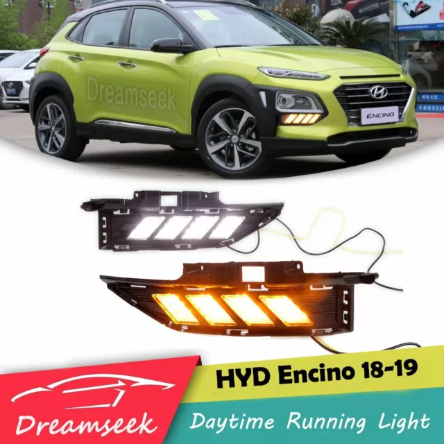 LED DRL Lampe pour Hyundai Kona 2018 2019 2020 2021 Diurne Feux Jour Clignotant