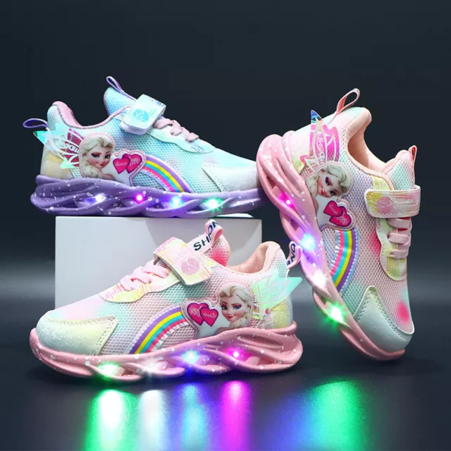 Kids LED Luminous Shoes Sneakers Flashing Children Girls Light Up Trainers