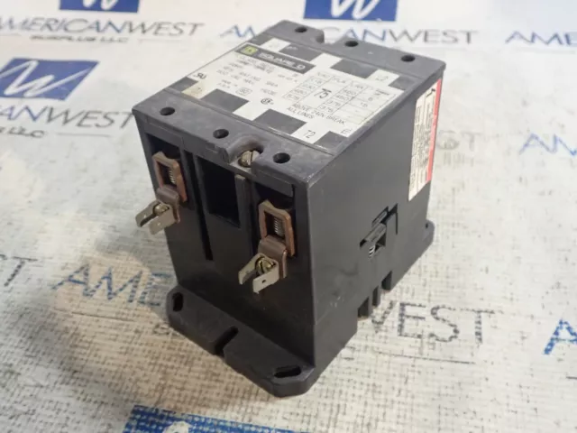 Square D 8910 DPA72 8910DPA72 Contactor 75 FLA 2 Pole 208-240V Coil 9998TYDA3V09